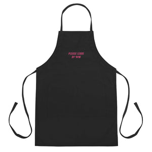'Please Leave' Embroidered Apron