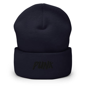 'Punk' Black Logo Beanie