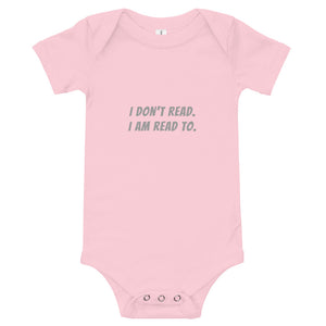 'I Don't Read' Onesie