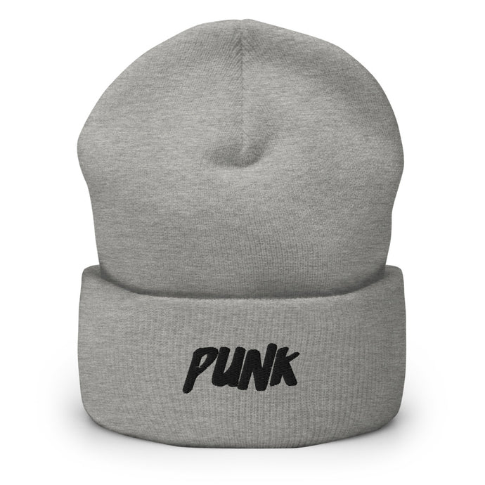 'Punk' Black Logo Beanie