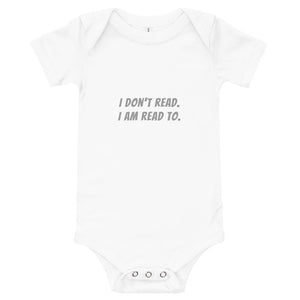 'I Don't Read' Onesie