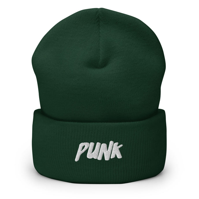 'Punk' White Logo Beanie