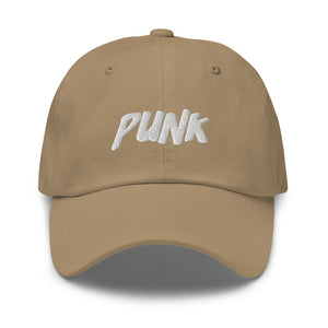 'Punk' White Logo Cap