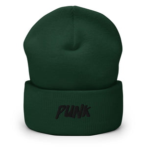 'Punk' Black Logo Beanie