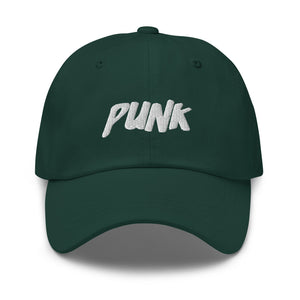 'Punk' White Logo Cap