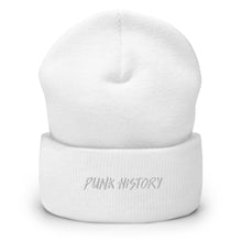 Load image into Gallery viewer, &#39;Punk History&#39; White Logo Beanie