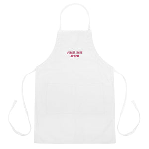'Please Leave' Embroidered Apron