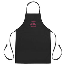 Load image into Gallery viewer, &#39;I Wonder&#39; Embroidered Apron