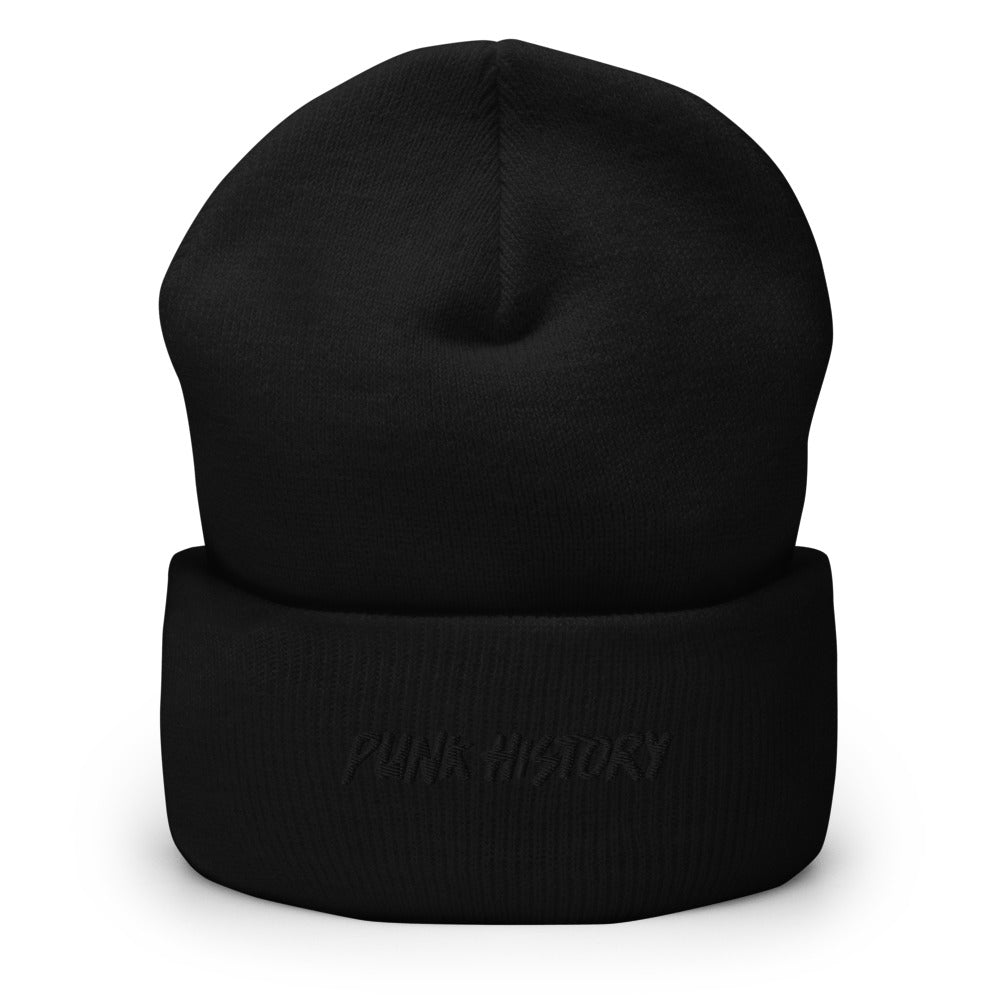 'Punk History' Black Logo Beanie