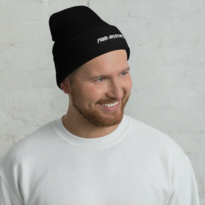 'Punk History' White Logo Beanie